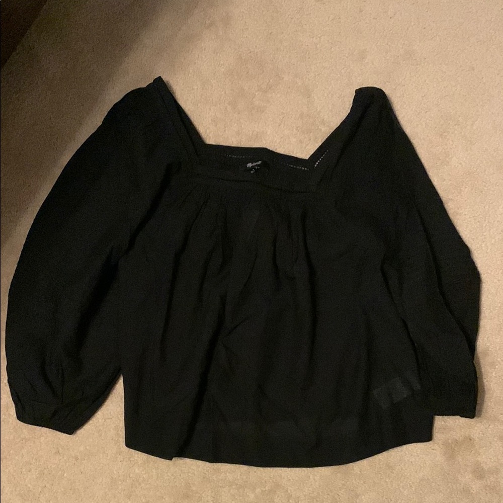 Madewell Black Long Sleeve Blouse